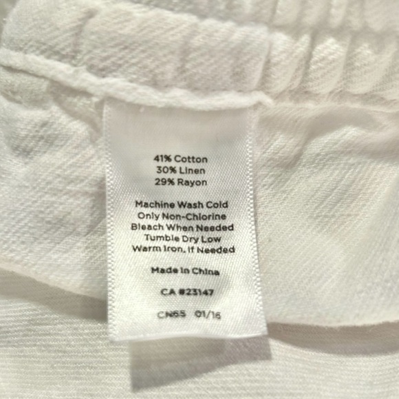 Talbots Easy Drawstring Shorts – Size 16W – White Linen Blend - Picture 5 of 5